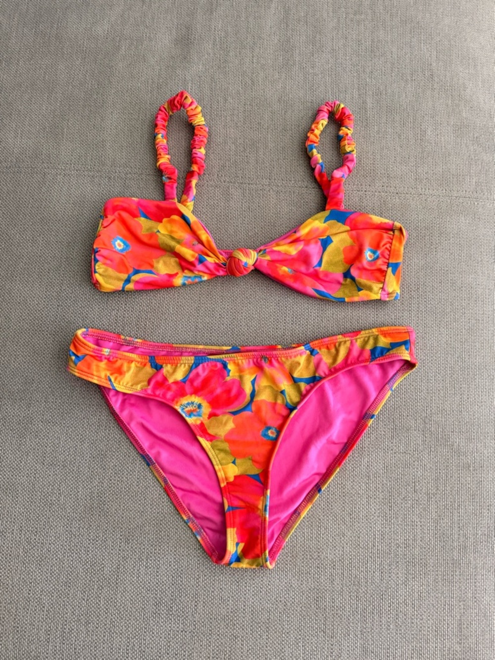 Billabong Pink & Orange Floral Two-Piece Bikini